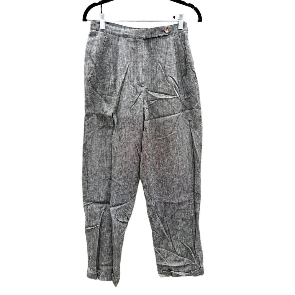 Liz Claiborne | Vintage High Waist Pleated Pants Baggy Fit Tapered Ankle Size 8